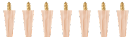 Wider Legs x 7 | 4 for the corners & 3 for the Center Rail Shown as A on Instructions Diagram